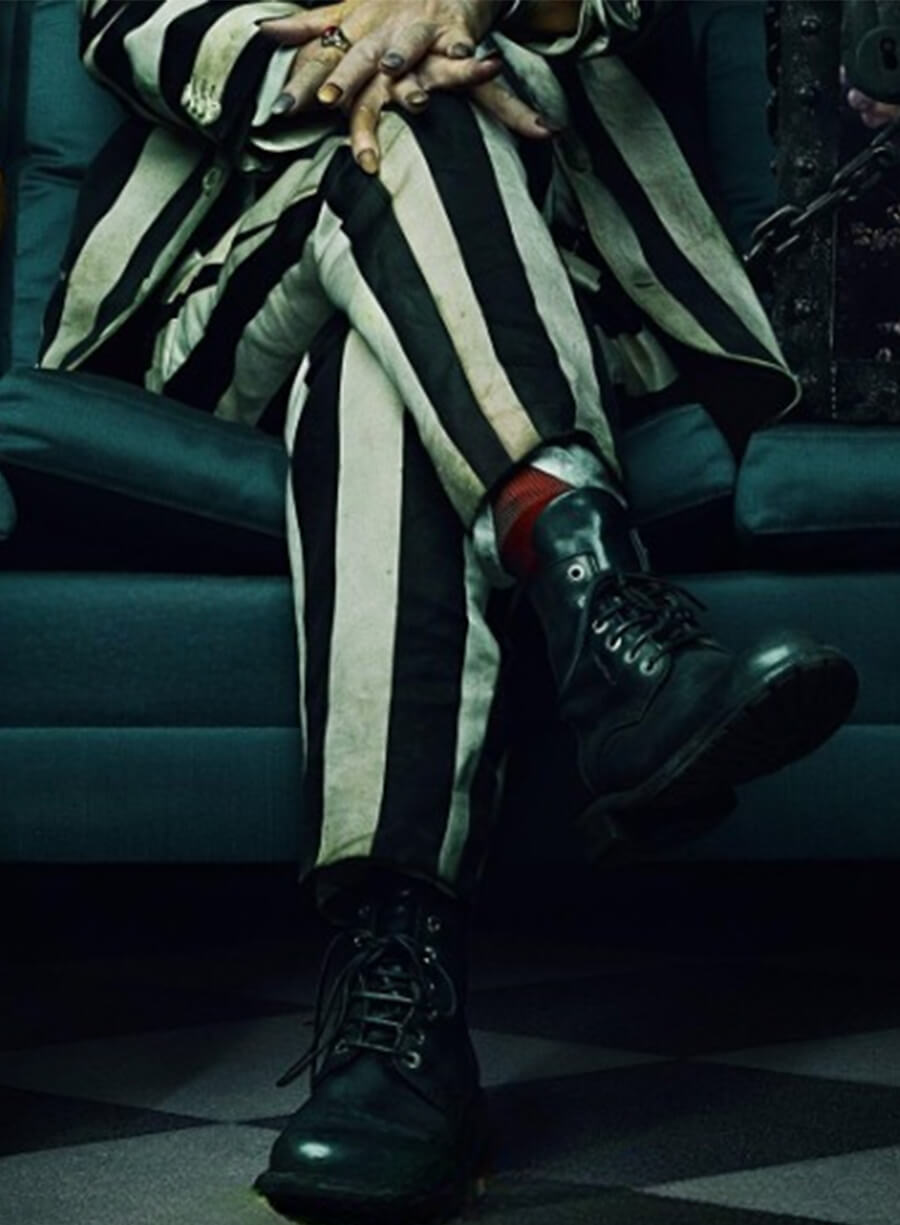 Michael Keaton Beetlejuice Beetlejuice Black White Costume Suit