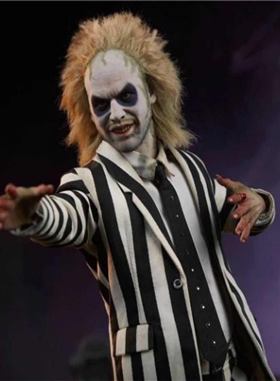 Michael Keaton Beetlejuice Beetlejuice Black White Costume Suit