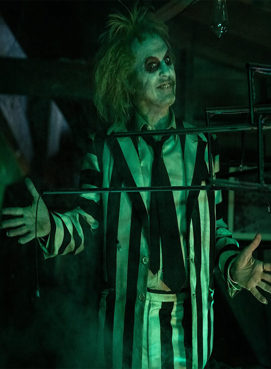 Michael Keaton Beetlejuice Beetlejuice Black White Costume Suit