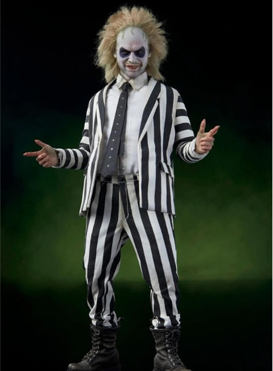 Michael Keaton Beetlejuice Beetlejuice Black White Costume Suit