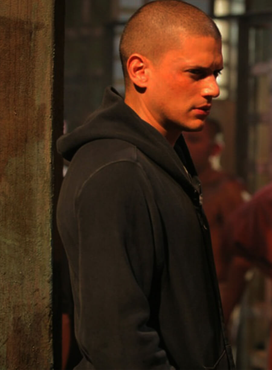 Michael Scofield Prison Break Black Zipper Hoodie 