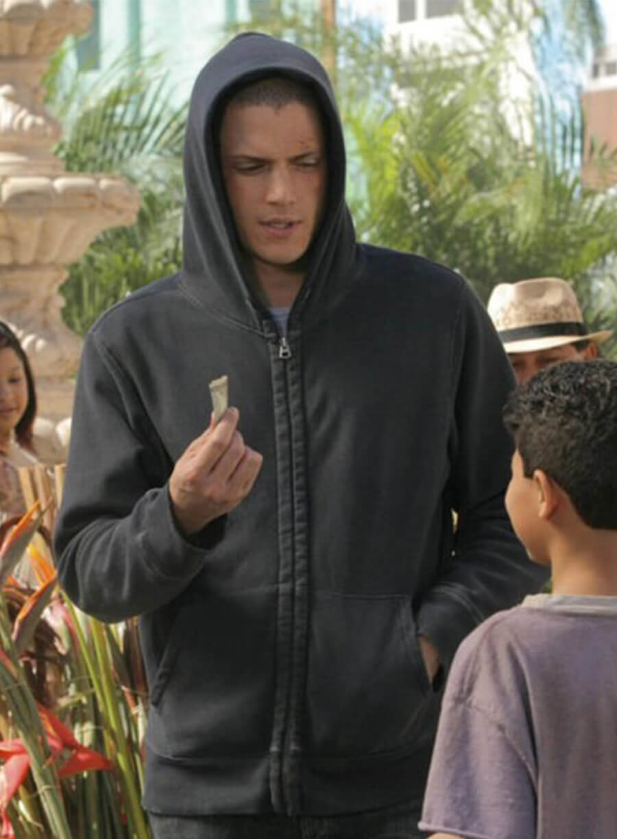 Michael Scofield Prison Break Black Zipper Hoodie 