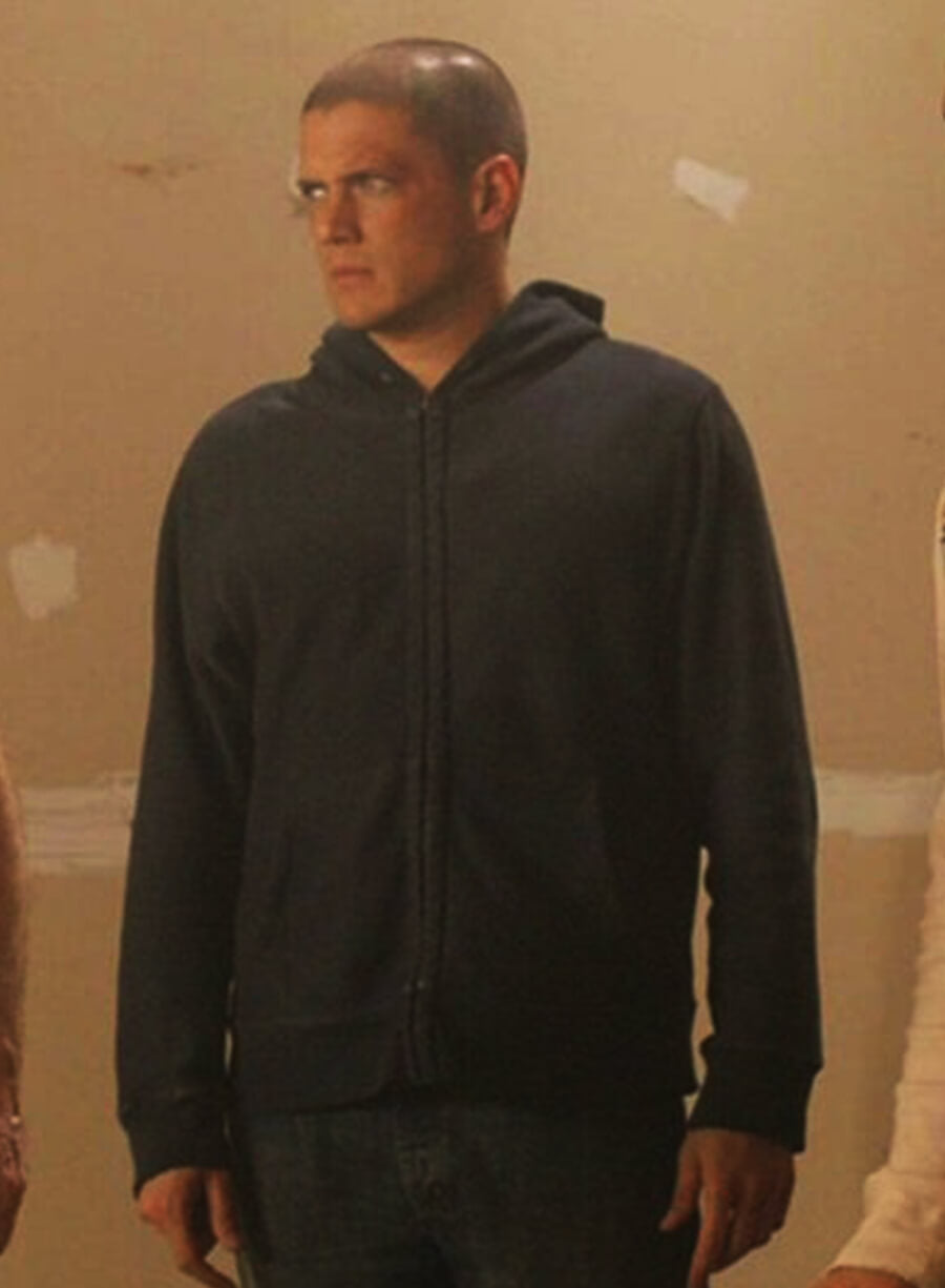 Michael Scofield Prison Break Black Zipper Hoodie 
