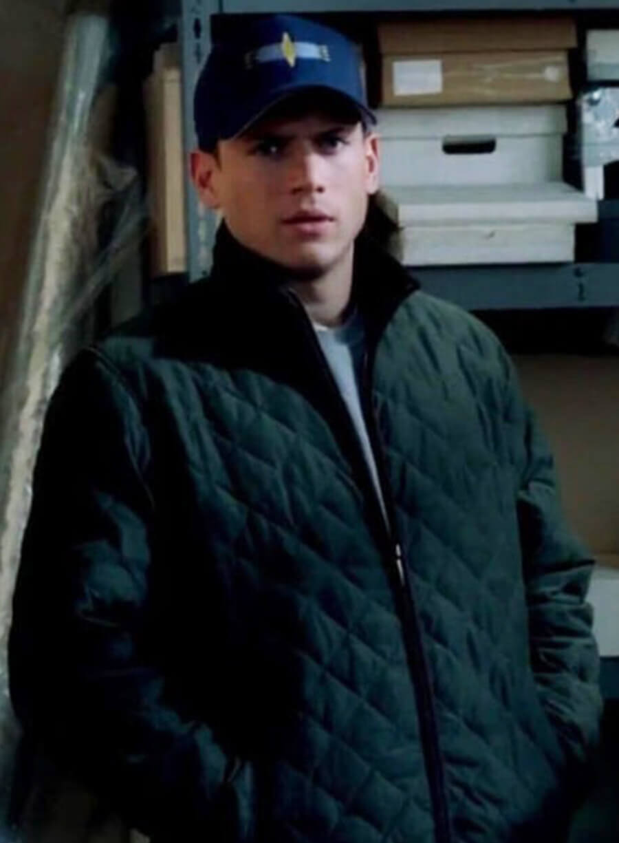 Michael Scofield Prison Break S02 Green Quilted Jacket
