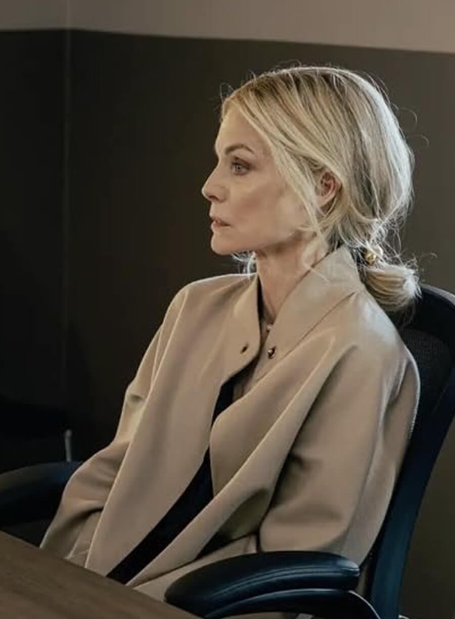 Michelle Pfeiffer The Madison 2026 Stacy Clyburn Beige Coat