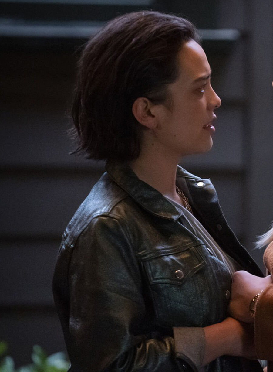 Midori Francis The Sex Lives of College Girls Alicia Leather Jacket