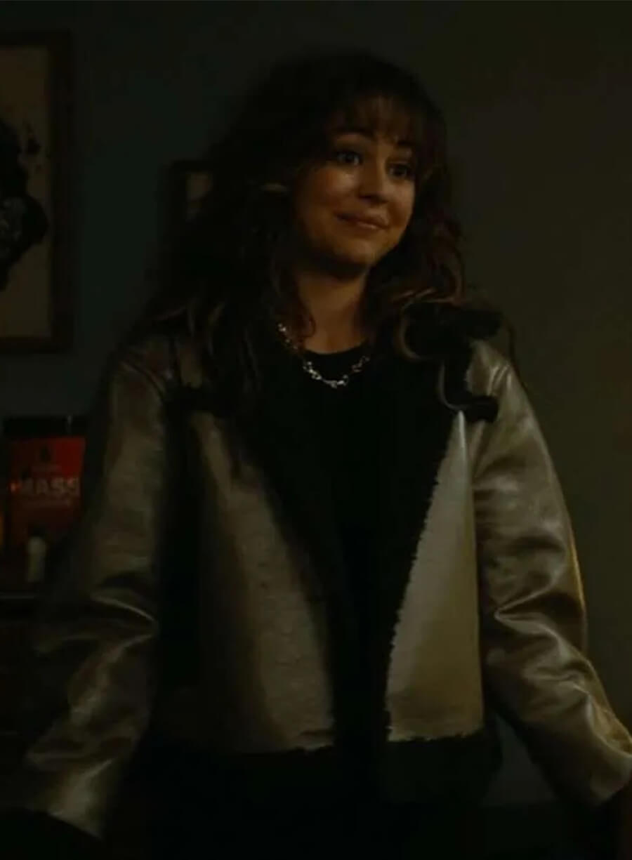 Mika Abdalla Off Campus 2026 Allie Hayes Fur Leather Jacket