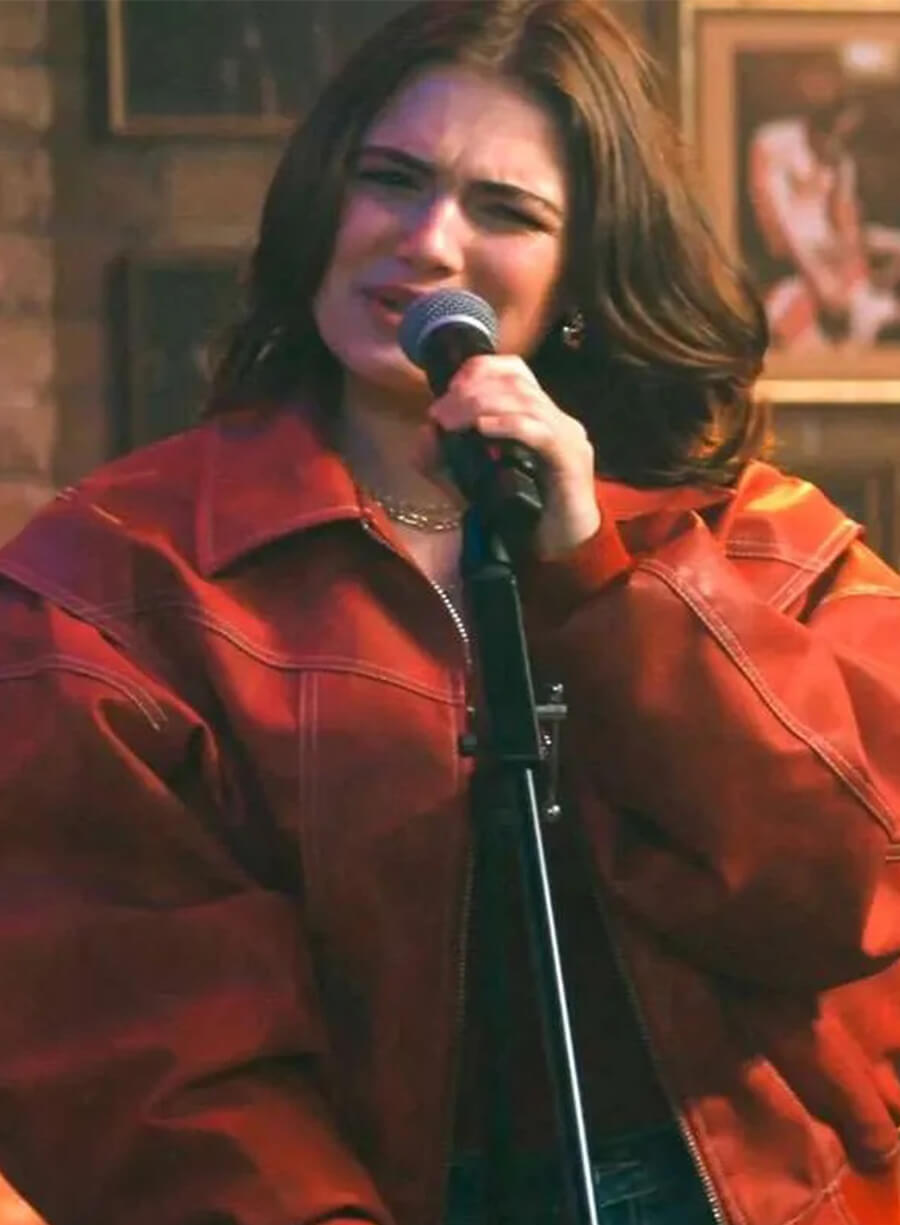 Mika Abdalla Off Campus 2026 Allie Hayes Red Leather Jacket