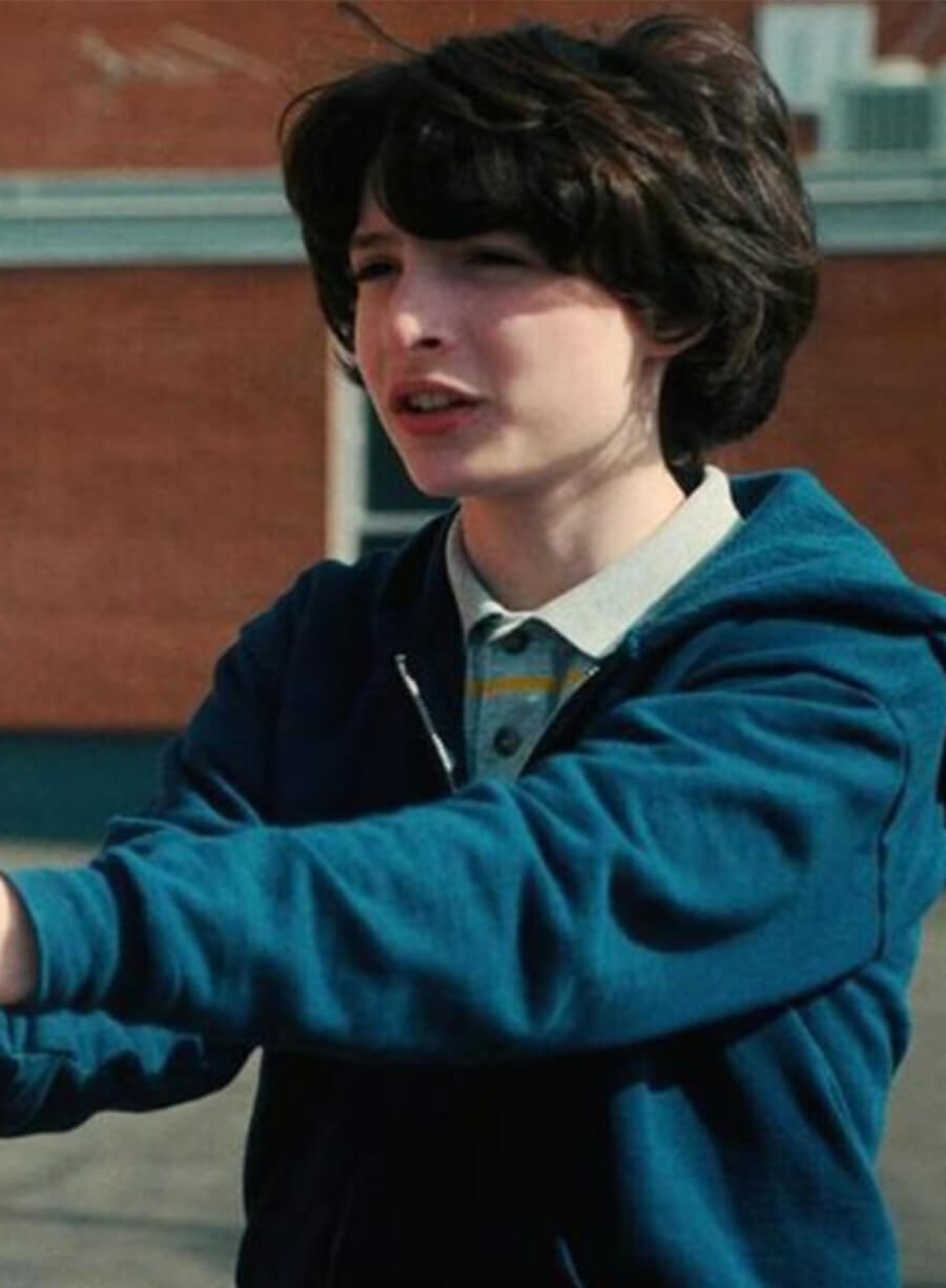 Mike Wheeler Stranger Things Blue Zipper Hoodie