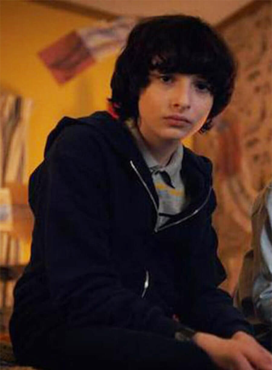 Mike Wheeler Stranger Things Blue Zipper Hoodie