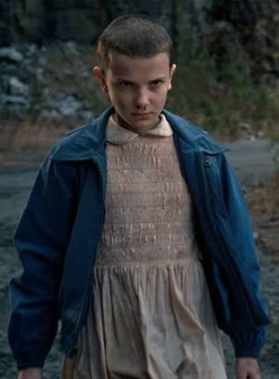 Millie Bobby Eleven Stranger Things S01 Eleven Blue Jacket