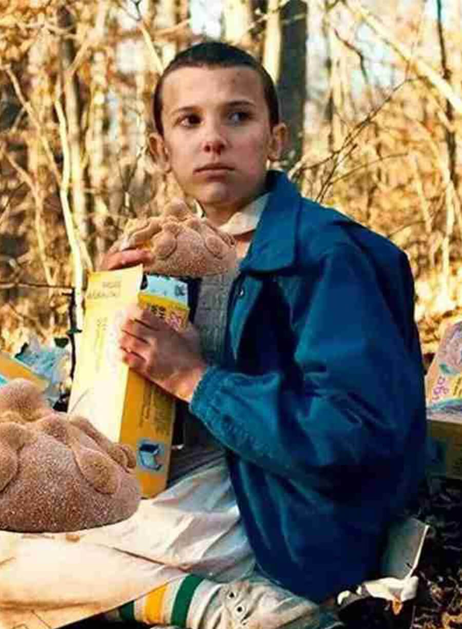 Millie Bobby Eleven Stranger Things S01 Eleven Blue Jacket