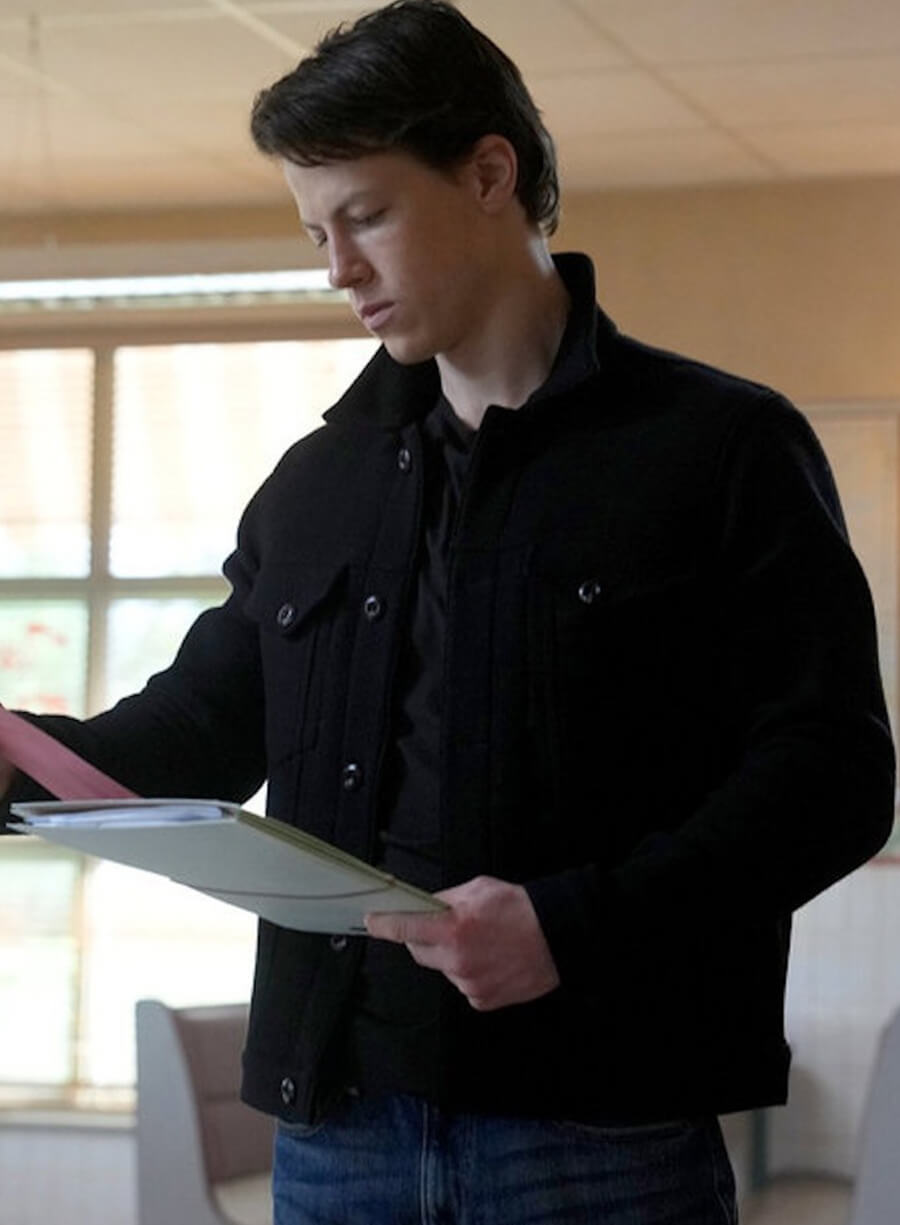 Milo Callaghan The Rainmaker 2025 Rudy Baylor Black Wool Jacket