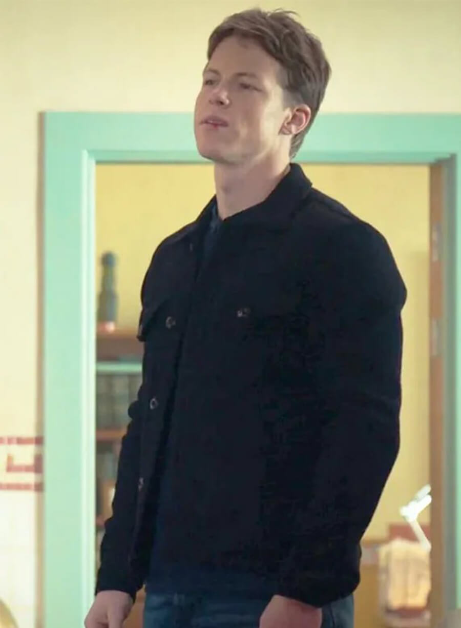 Milo Callaghan The Rainmaker 2025 Rudy Baylor Black Wool Jacket