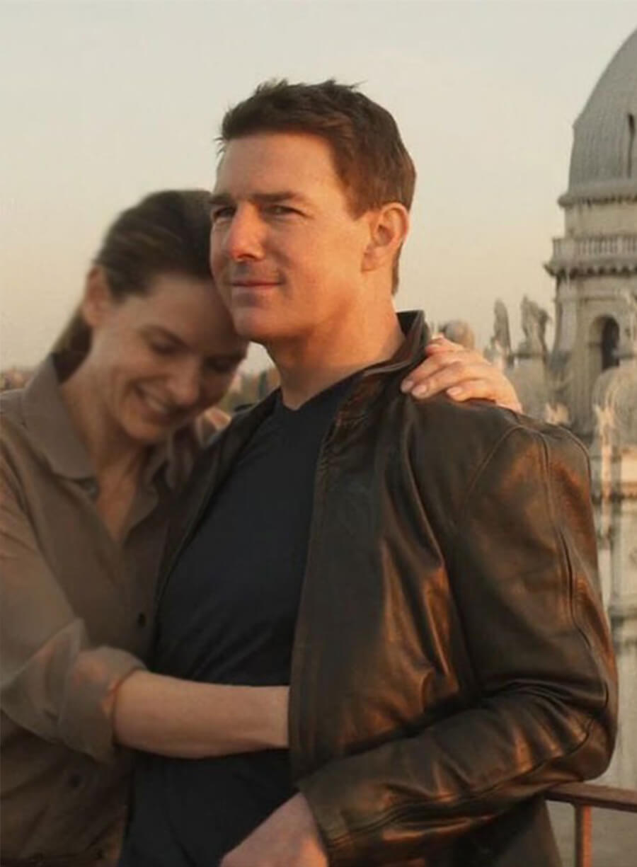 Mission Impossible Dead Reckoning 2023 Tom Cruise Ethan Hunt Leather Jacket