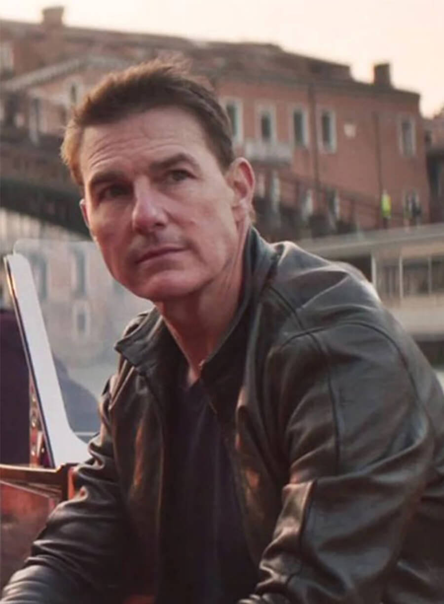 Mission Impossible Dead Reckoning 2023 Tom Cruise Ethan Hunt Leather Jacket