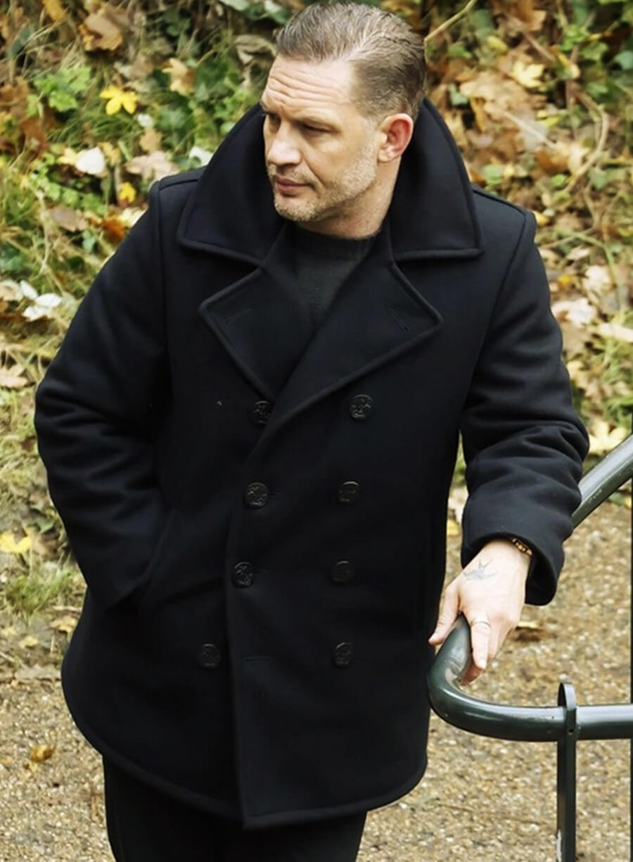 MobLand 2025 Tom Hardy Harry Da Souza Black Wool Coat