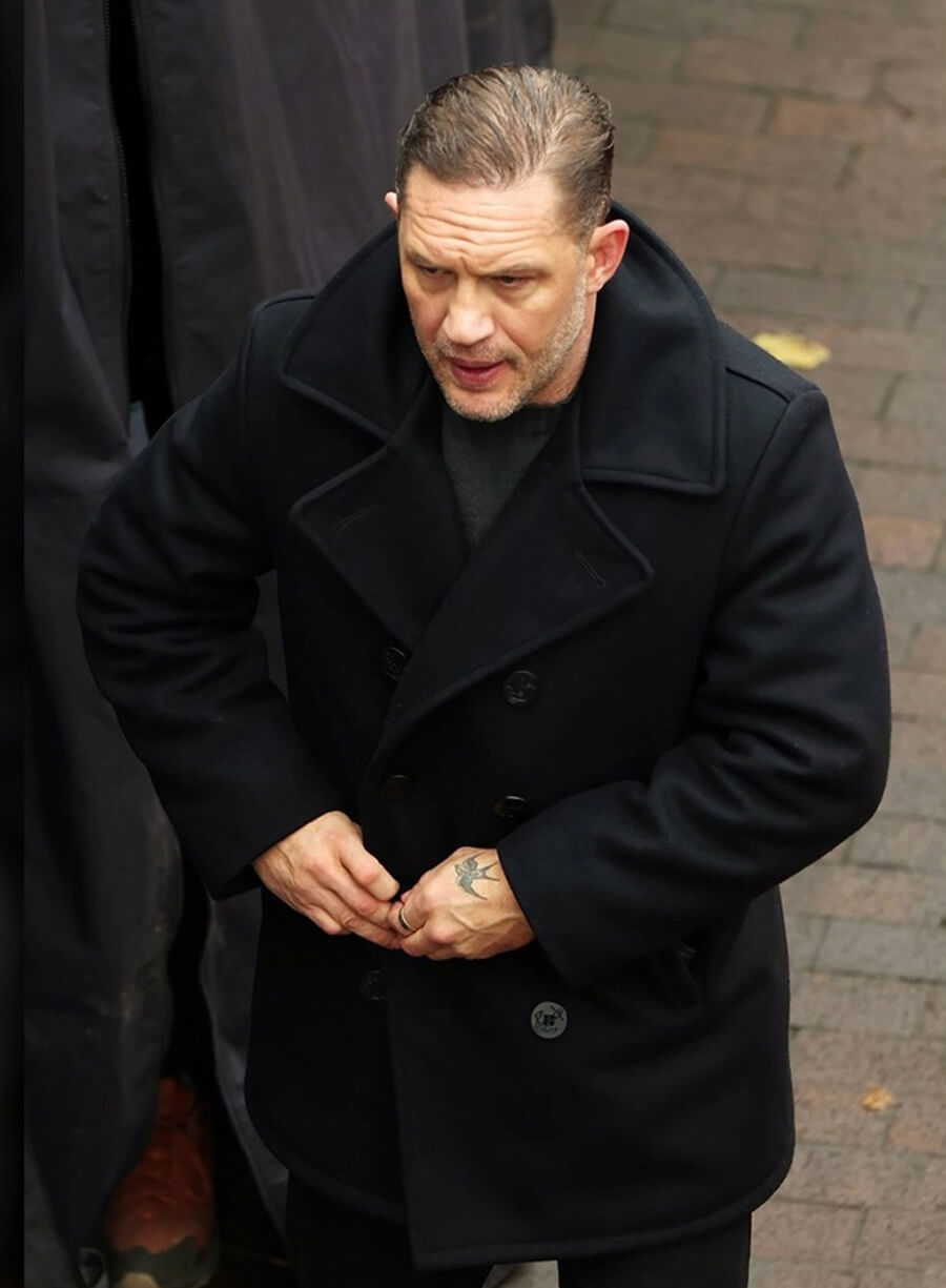 MobLand 2025 Tom Hardy Harry Da Souza Black Wool Coat