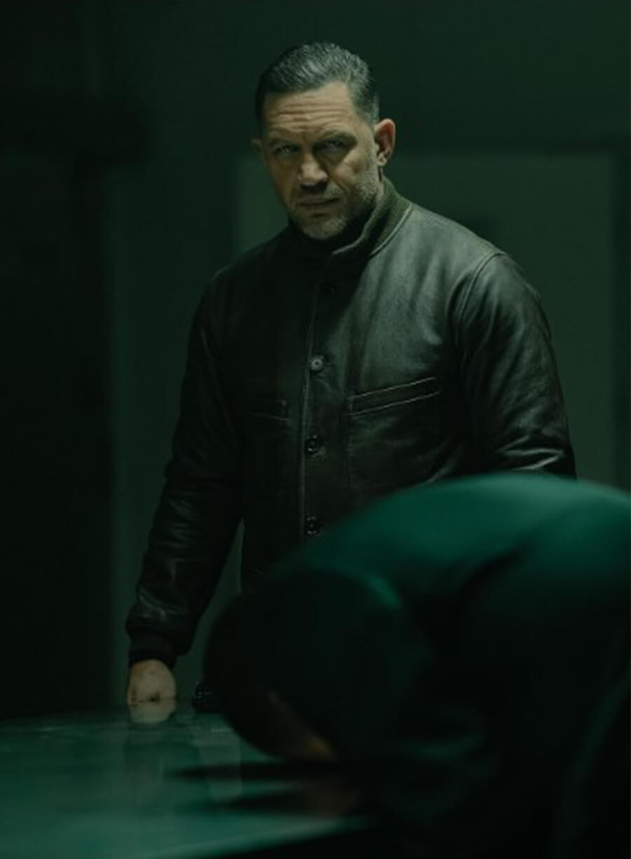 MobLand 2025 Tom Hardy Harry Leather Jacket