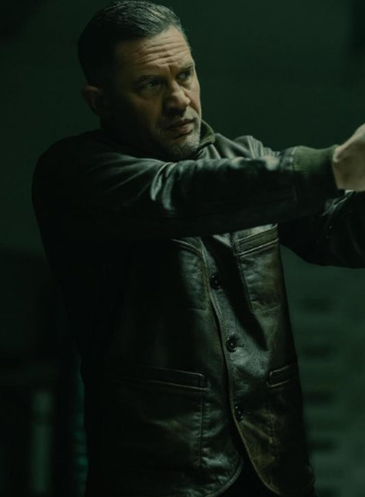 MobLand 2025 Tom Hardy Harry Leather Jacket