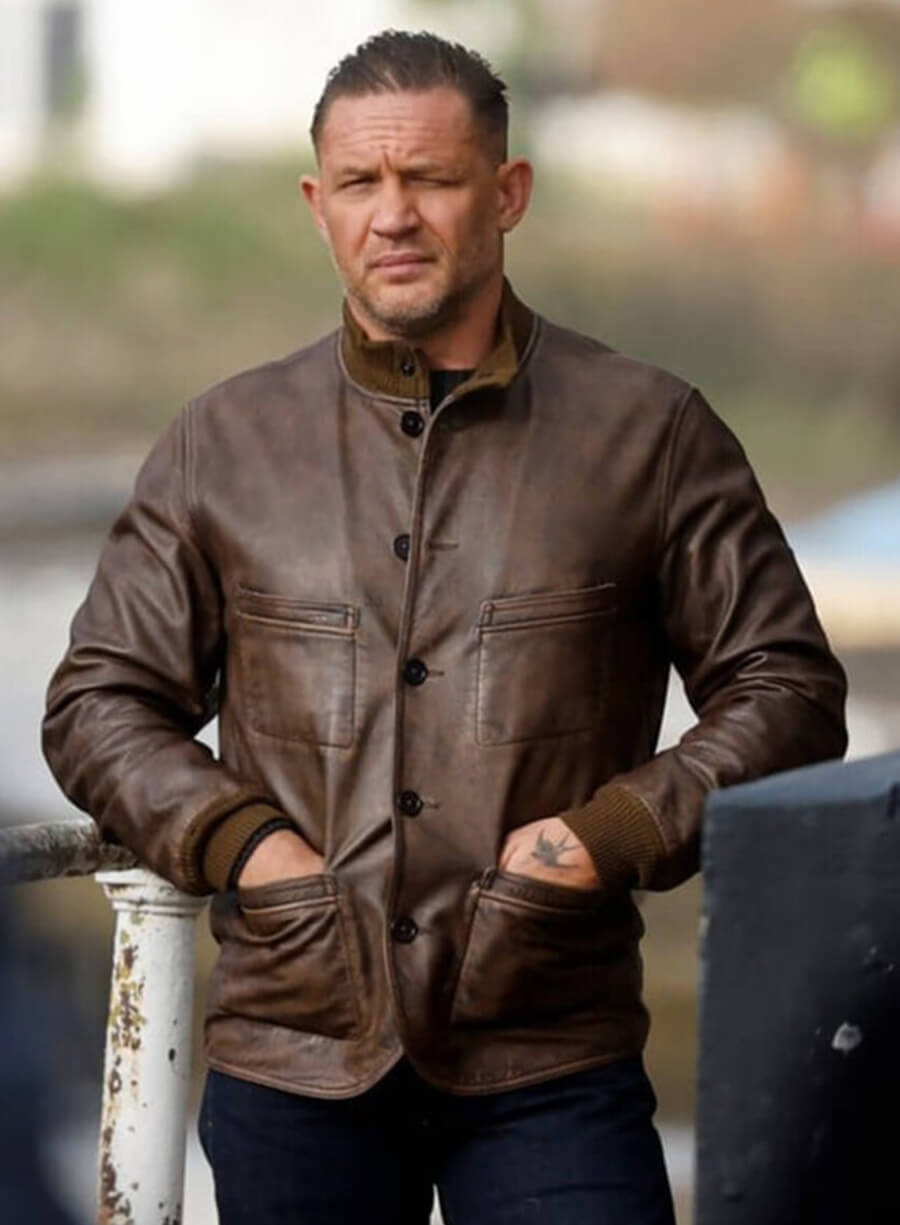 MobLand S02 Tom Hardy Harry Brown Leather Jacket