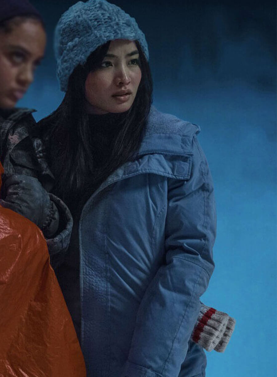 Monarch Legacy Of Monsters Cyan Randa Puffer Hooded Jacket