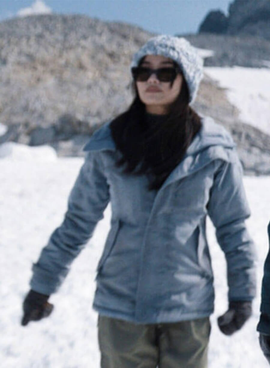 Monarch Legacy Of Monsters Cyan Randa Puffer Hooded Jacket