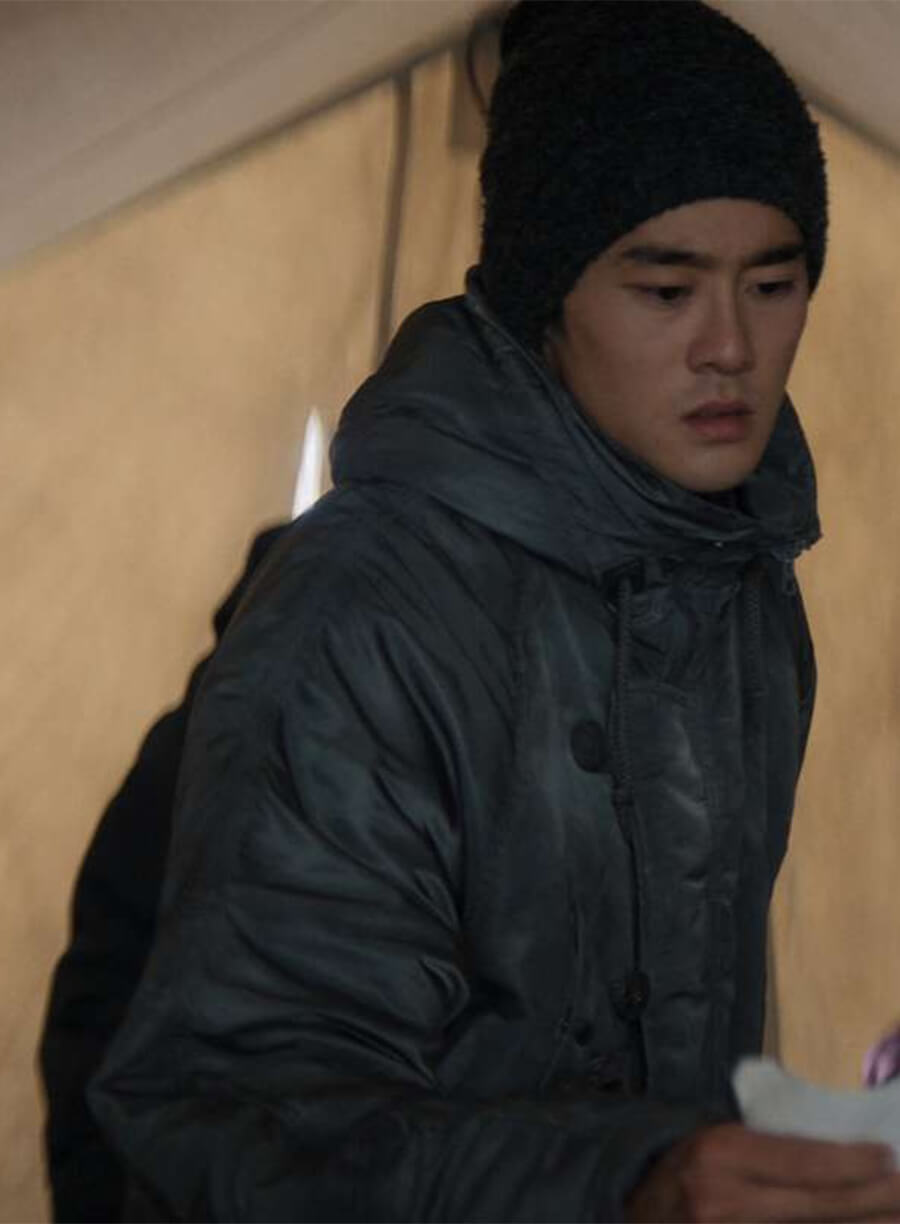 Monarch Legacy of Monsters Kentaro Randa Puffer Grey Jacket