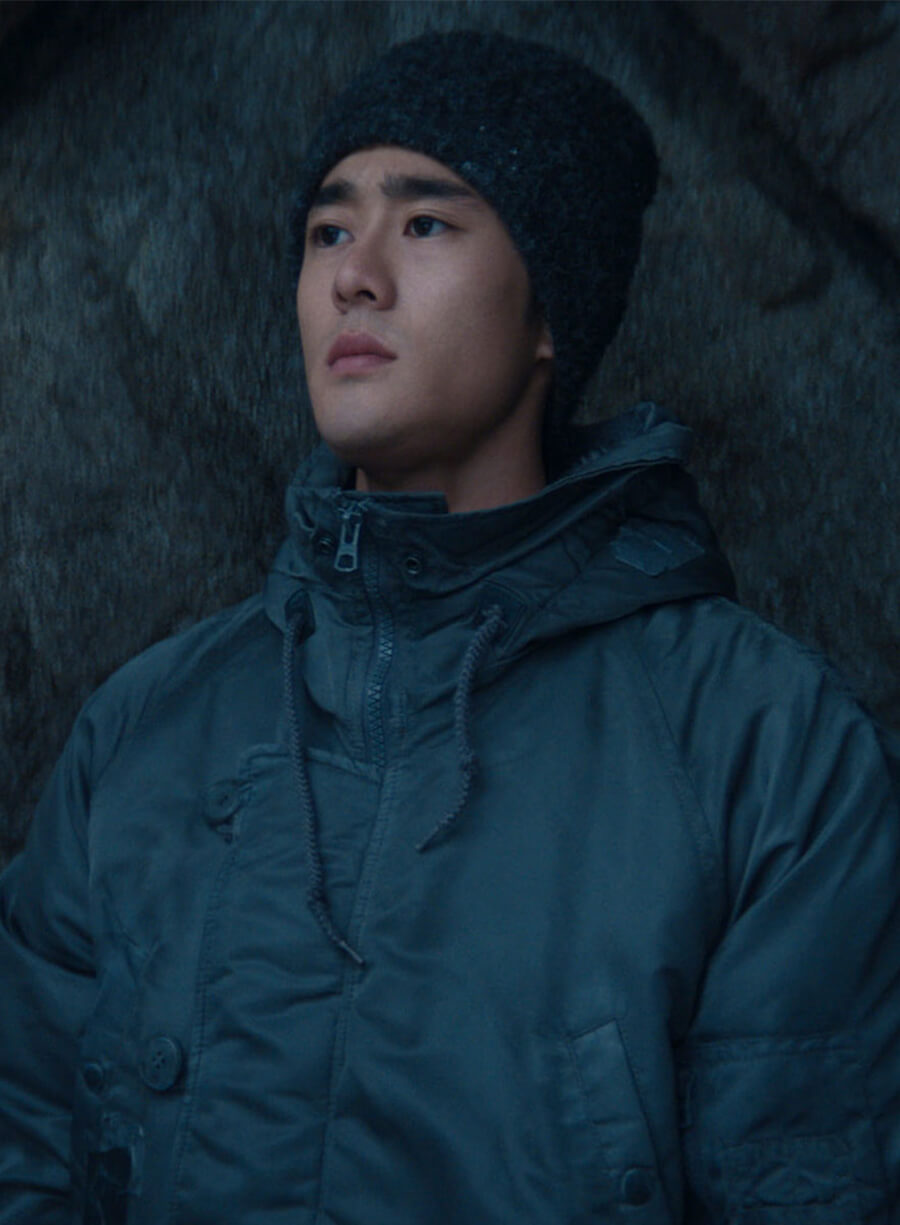 Monarch Legacy of Monsters Kentaro Randa Puffer Grey Jacket