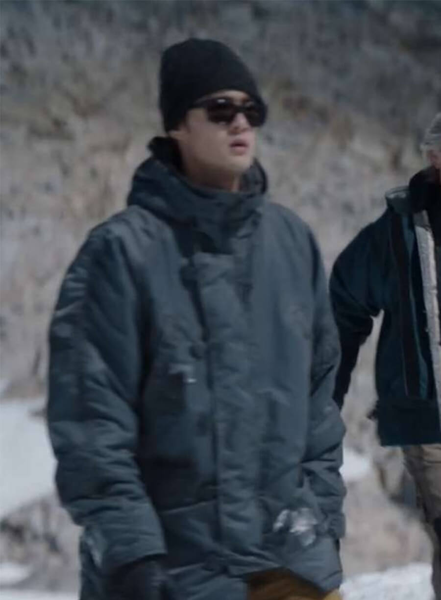 Monarch Legacy of Monsters Kentaro Randa Puffer Grey Jacket
