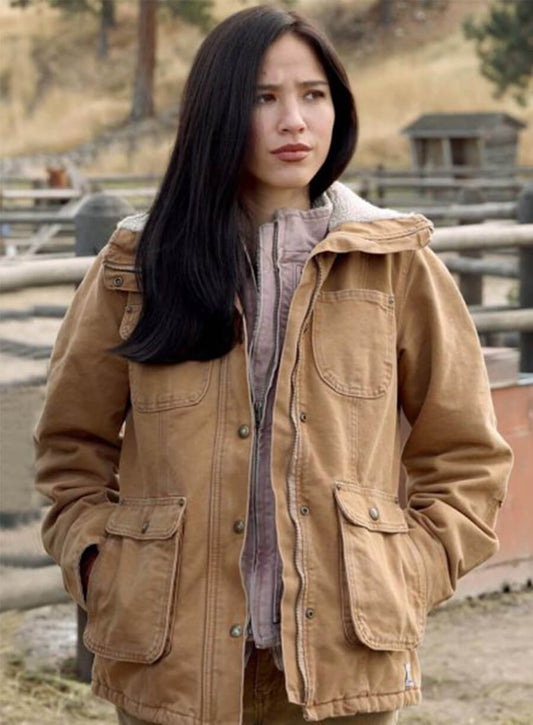 Monica Dutton Yellowstone Brown Cotton Jacket