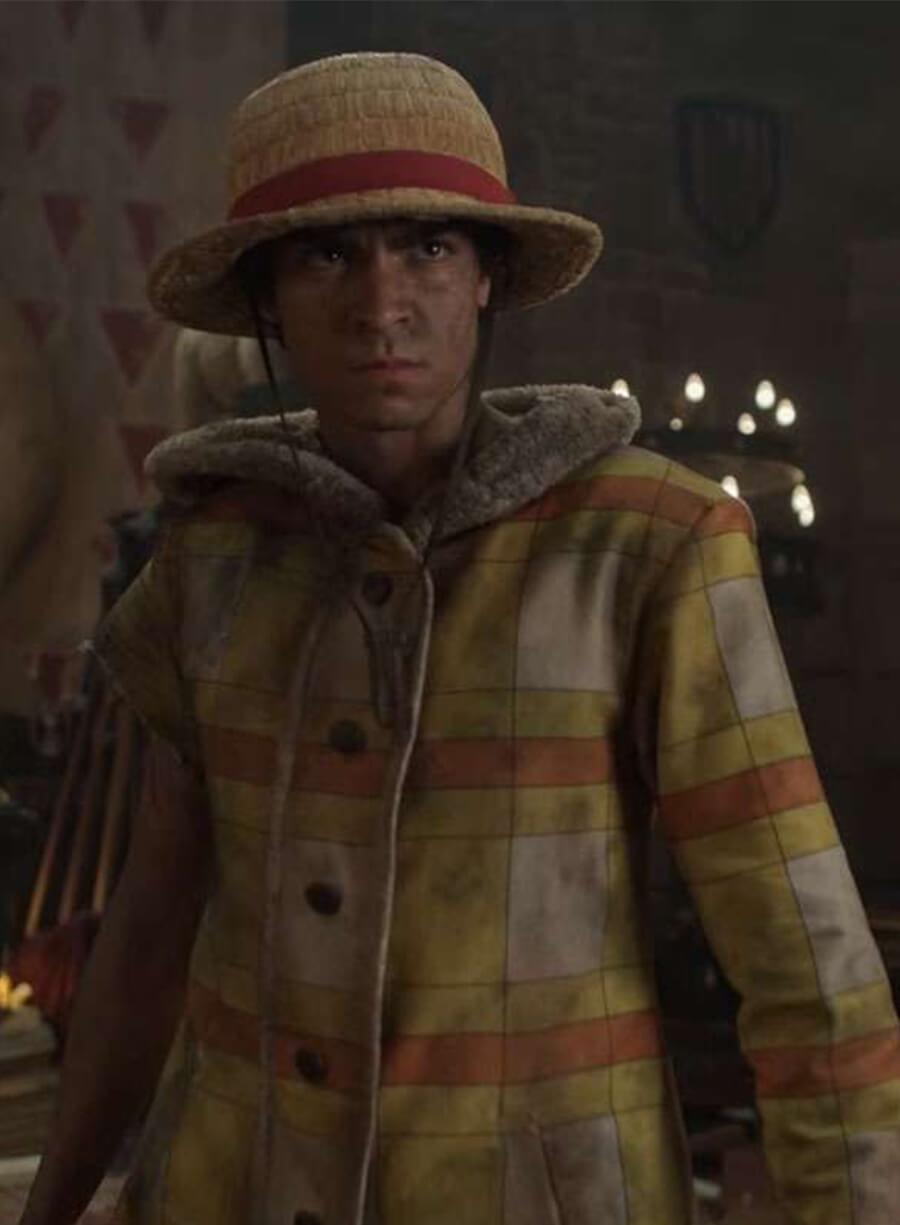 Monkey D. Luffy One Piece S02 Shearling Hooded Coat