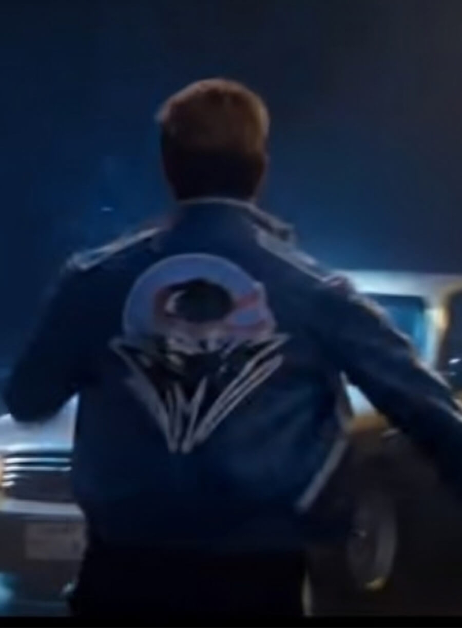 Mortal Kombat II 2025 Karl Urban Johnny Cage Blue Leather Jacket 