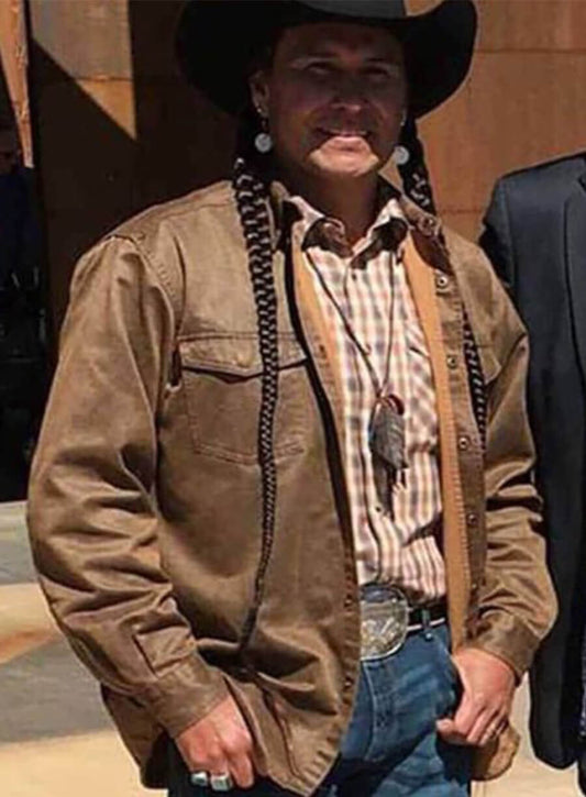  Moses Brings Plenty Yellowstone S04 Mo Brown Jacket