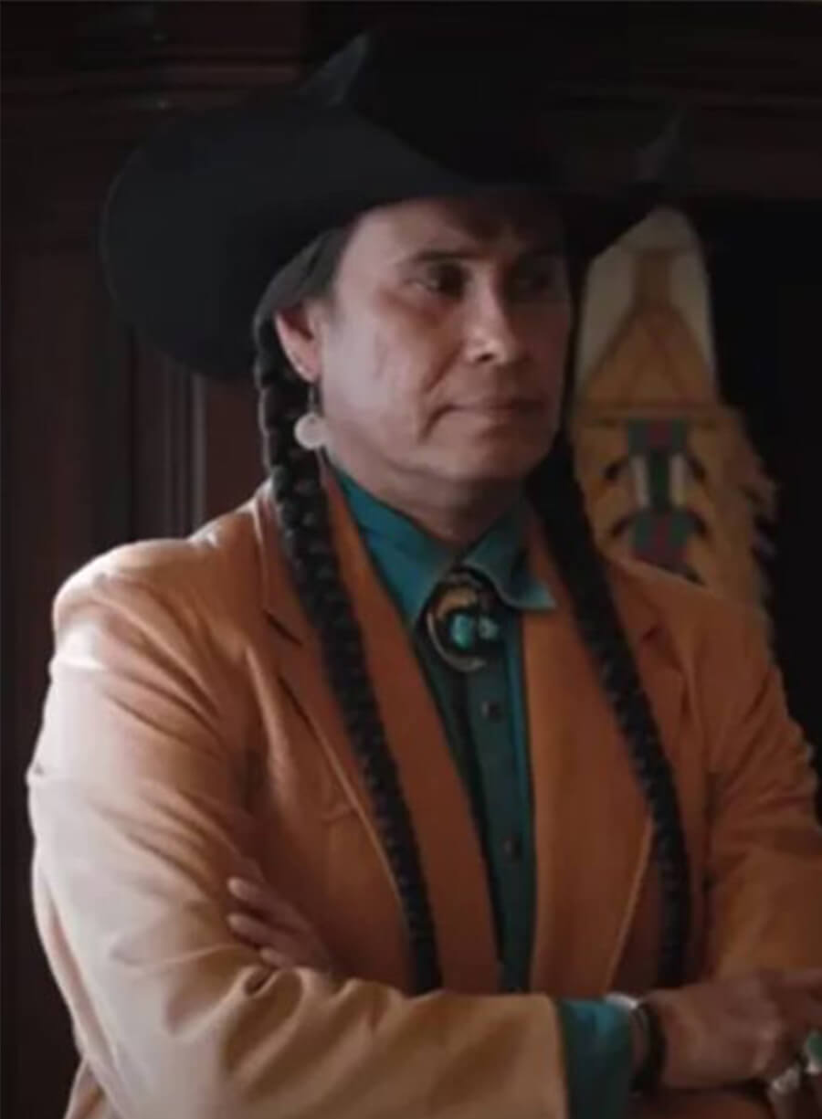 Moses Brings Plenty Yellowstone Season 4 Mo Brown Blazer Coat