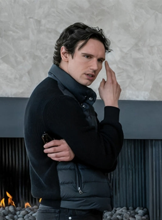 Mountainhead 2025 Cory Michael Smith Venis Puffer Jacket