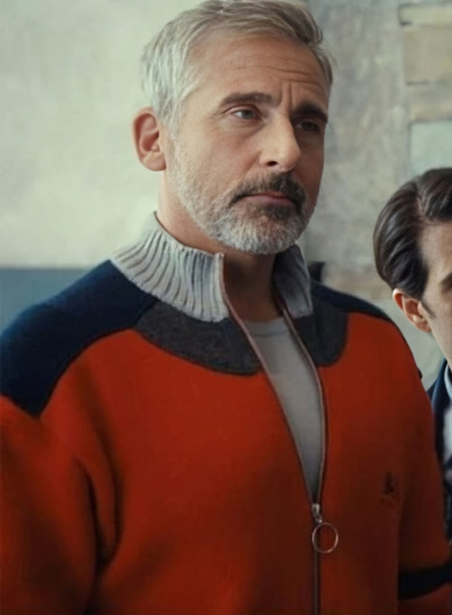 Mountainhead 2025 Steve Carell Randall Jacket