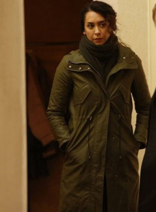 Mozhan Marnò The Blacklist Samar Navabi Green Coat