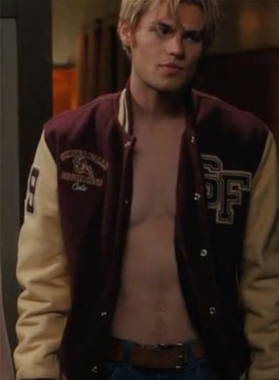 My Life with the Walter Boys Cole Walter Maroon Varsity Jacket