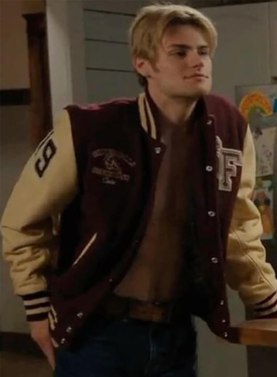 My Life with the Walter Boys Cole Walter Maroon Varsity Jacket