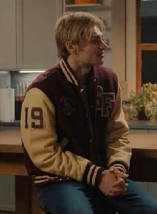 My Life with the Walter Boys Cole Walter Maroon Varsity Jacket