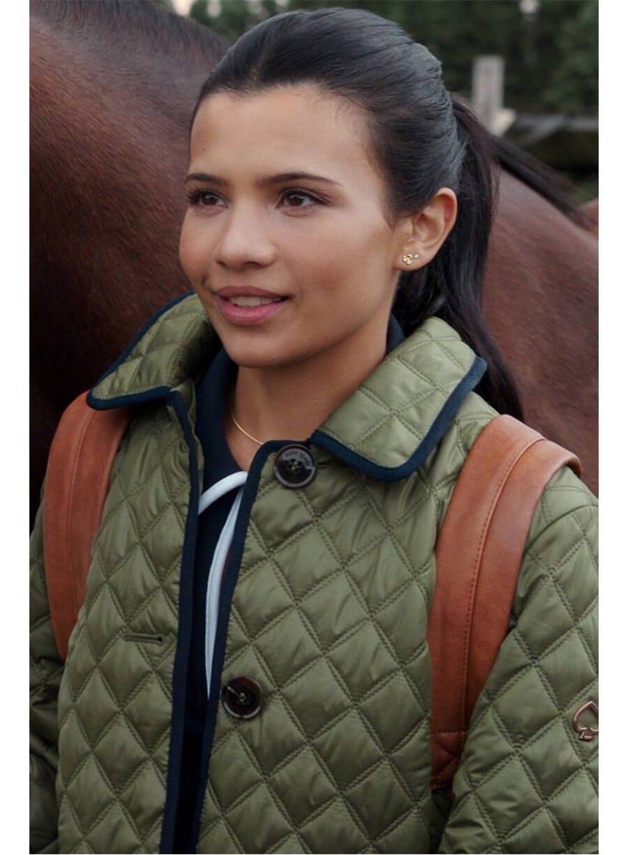 My Life with the Walter Boys Jackie Howard Green Quilted Jacket