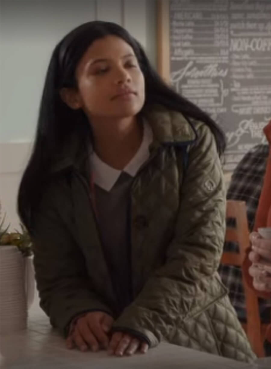My Life with the Walter Boys Jackie Howard Green Quilted Jacket