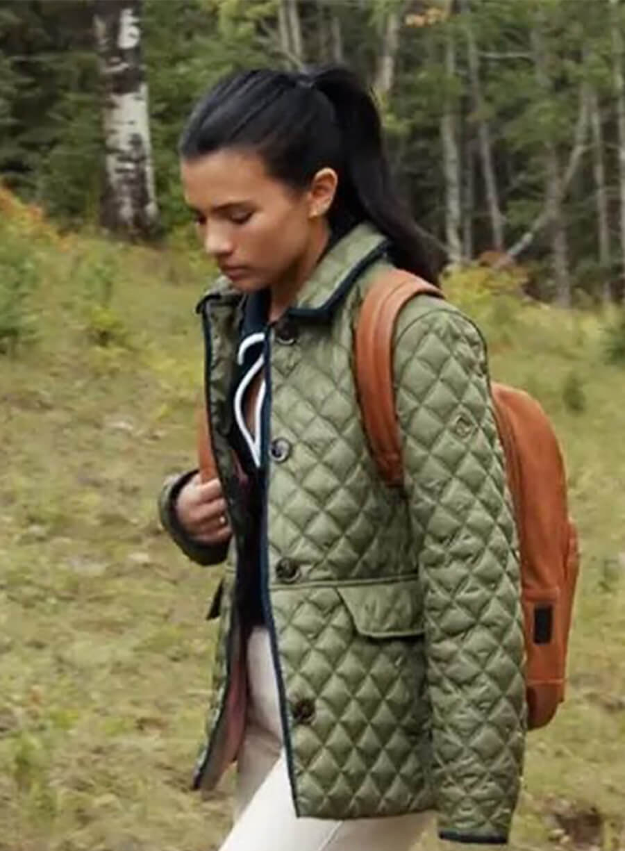 My Life with the Walter Boys Jackie Howard Green Quilted Jacket