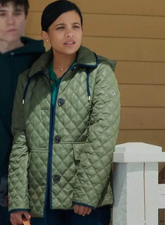 My Life with the Walter Boys Jackie Howard Green Quilted Jacket
