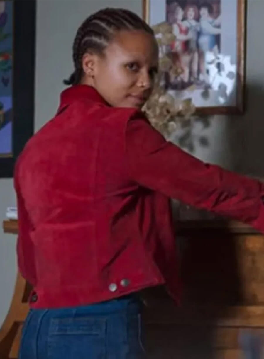 Myha’la Herrold Black Mirror S06 Pia Koresh Red Jacket