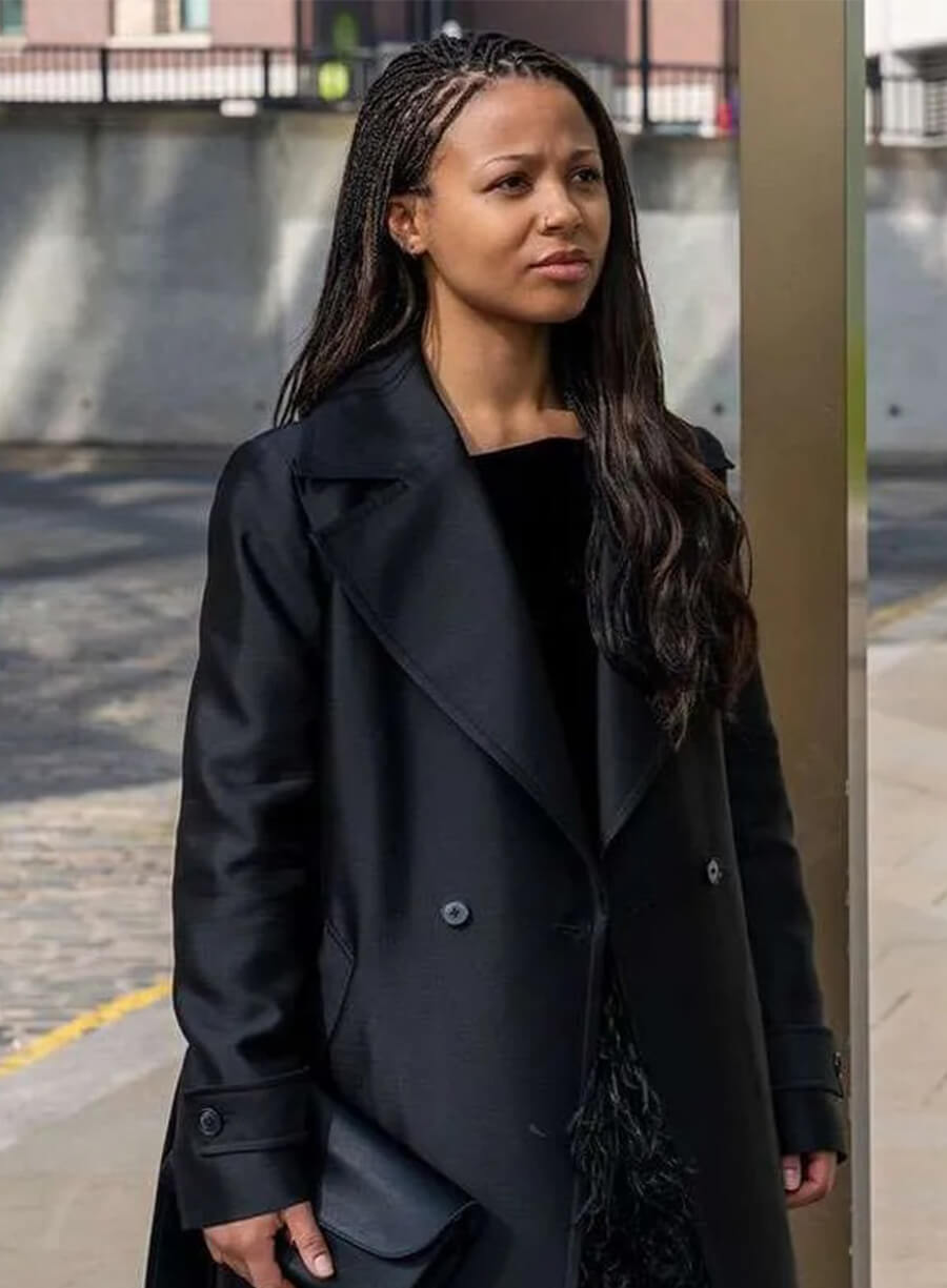Myha'la Industry S04 Harper Stern Black Trench Wool Coat