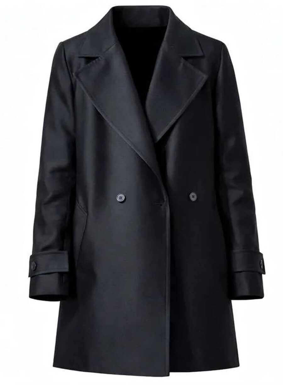 Myha'la Industry S04 Harper Stern Black Trench Wool Coat