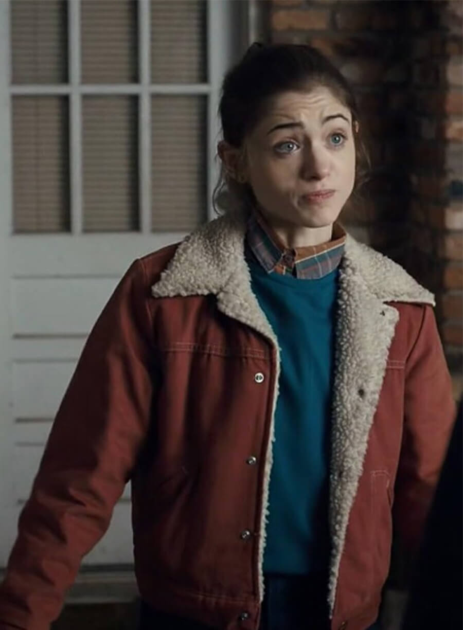 Nancy Wheeler Stranger Things Red Fur Jacket