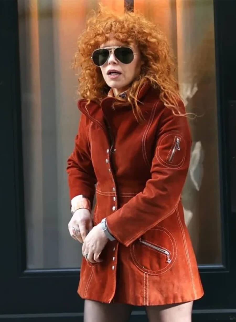 Natasha Lyonne Poker Face S02 Charlie Cale Brown Coat